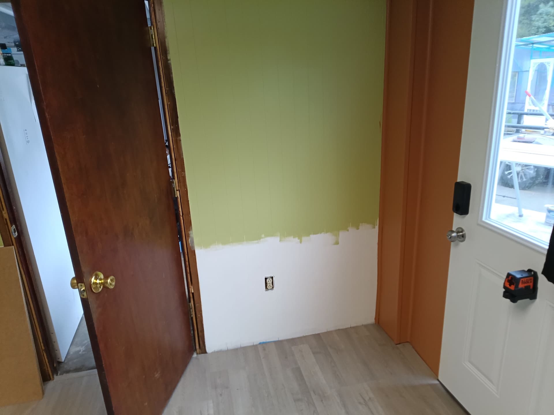 Gallery photos for Blount County Basement Bedroom Gets Wainscoting, Trim and Fresh Paint: Image #2