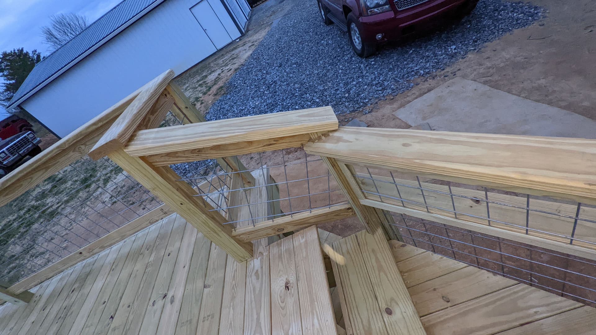 Gallery photos for Custom Pool Deck Build with Stairs, Landing, and Wire Railing: Image #6